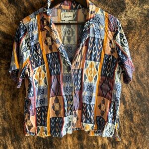 Wrangler Multicolor Geometric Button-Up Shirt